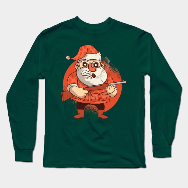 Great Hunter Santa Long Sleeve T-Shirt by rjzinger